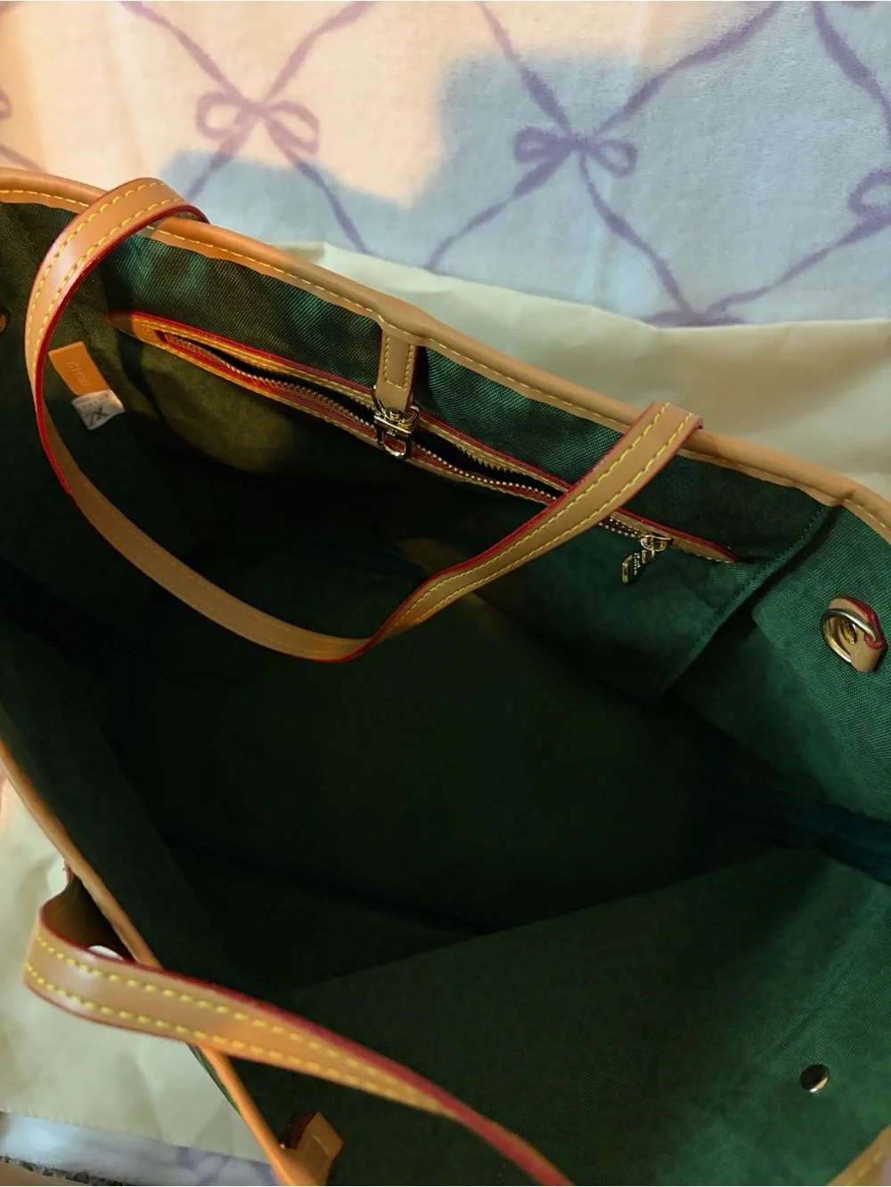 Green Graffiti Canvas Tote Bag